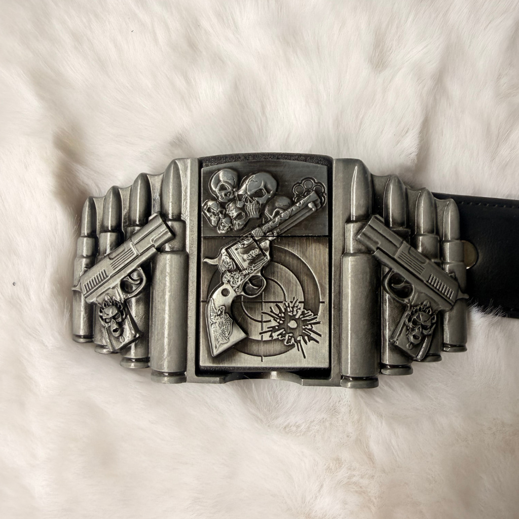 Crossed Barrels Lighter Belt