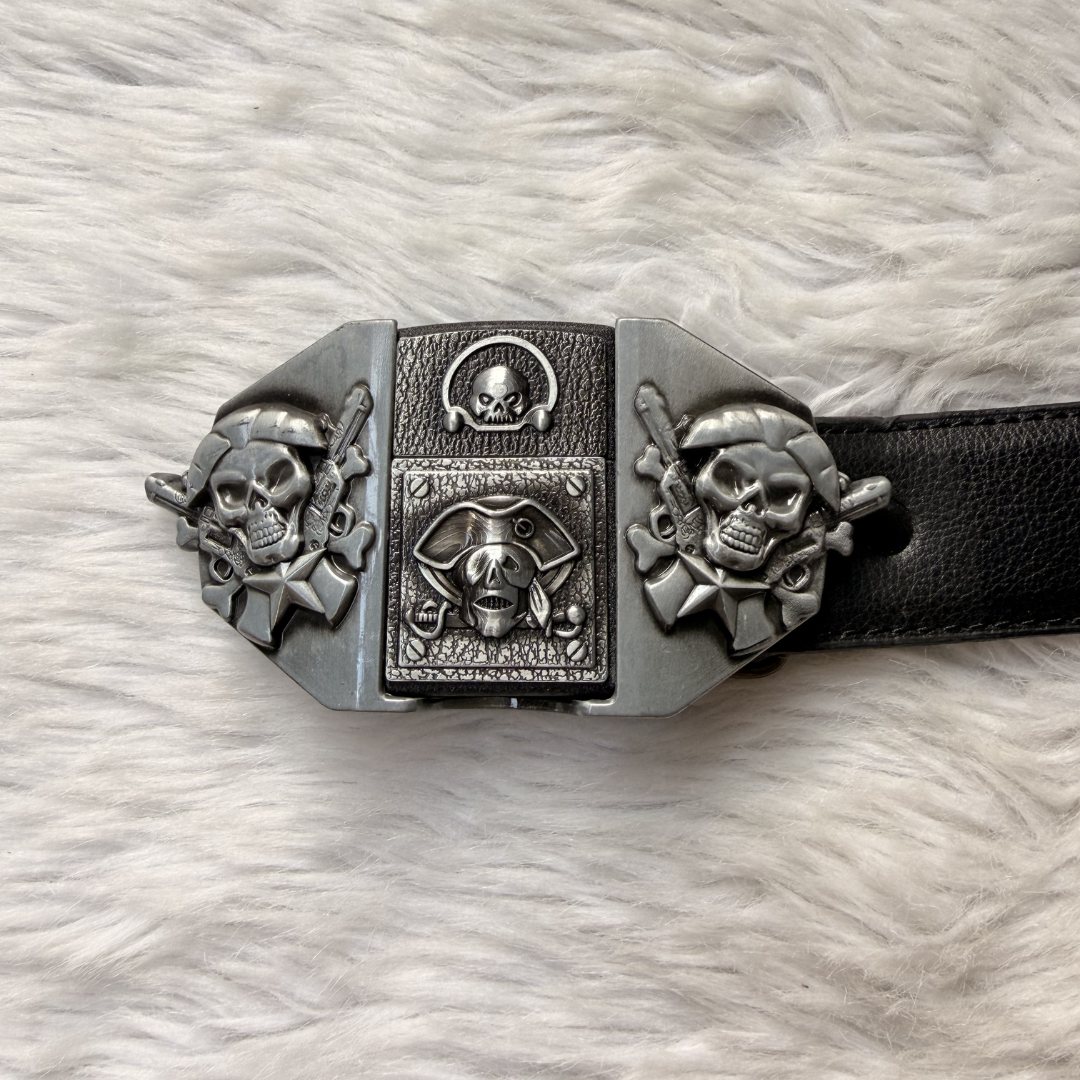 Blackfleet Skull Lighter Belt