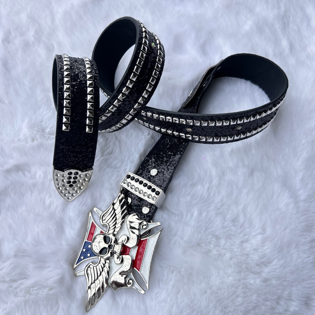 Winged Reaper LED Studded Belt