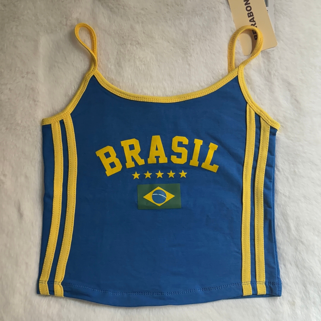 Brasil Blue Crop Tank