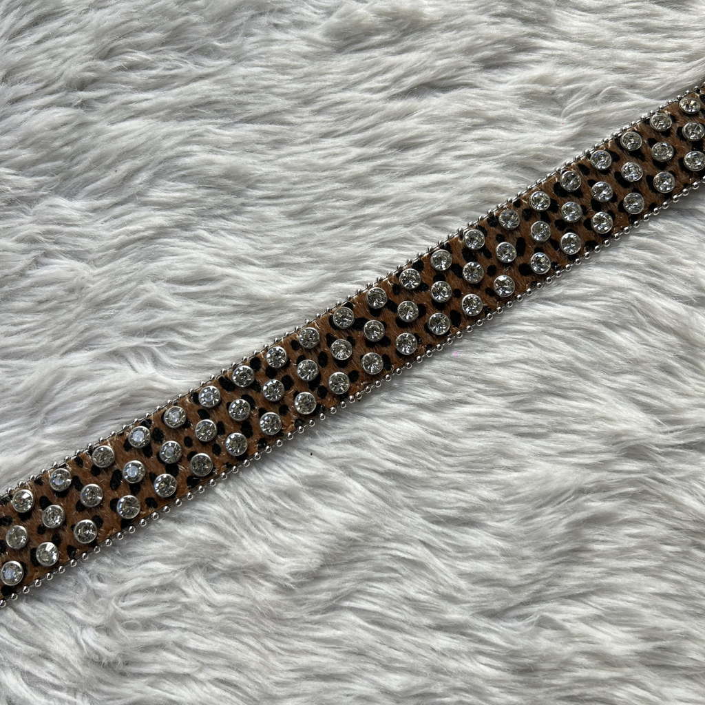 Luxe Leopard Stud Belt