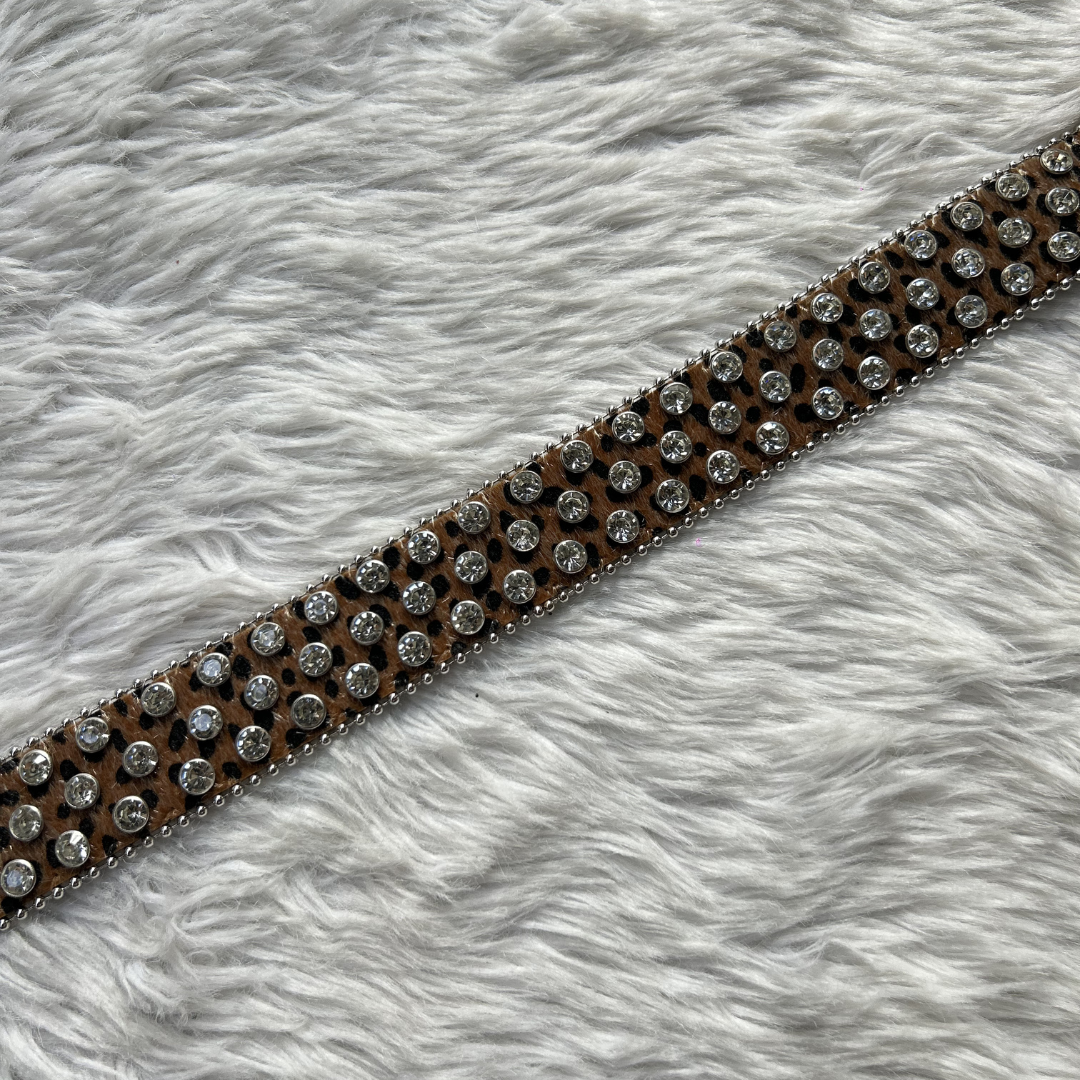 Luxe Leopard Stud Belt