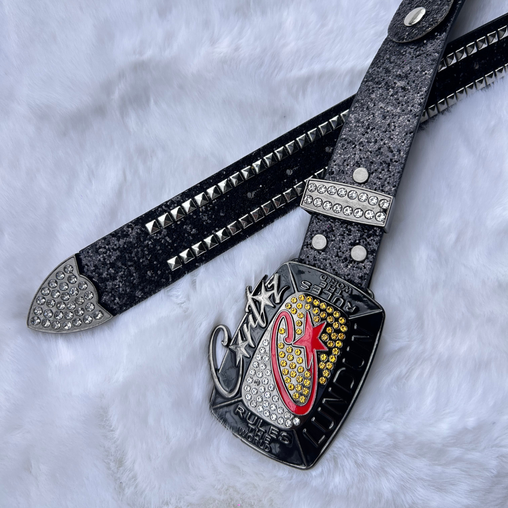 Punk Rules the World LED Studded Belt