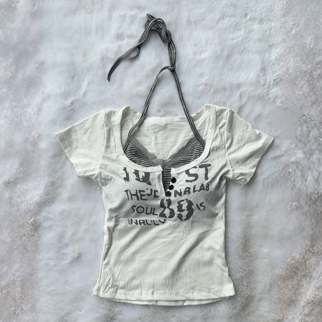 Backstreet Halter Top - White