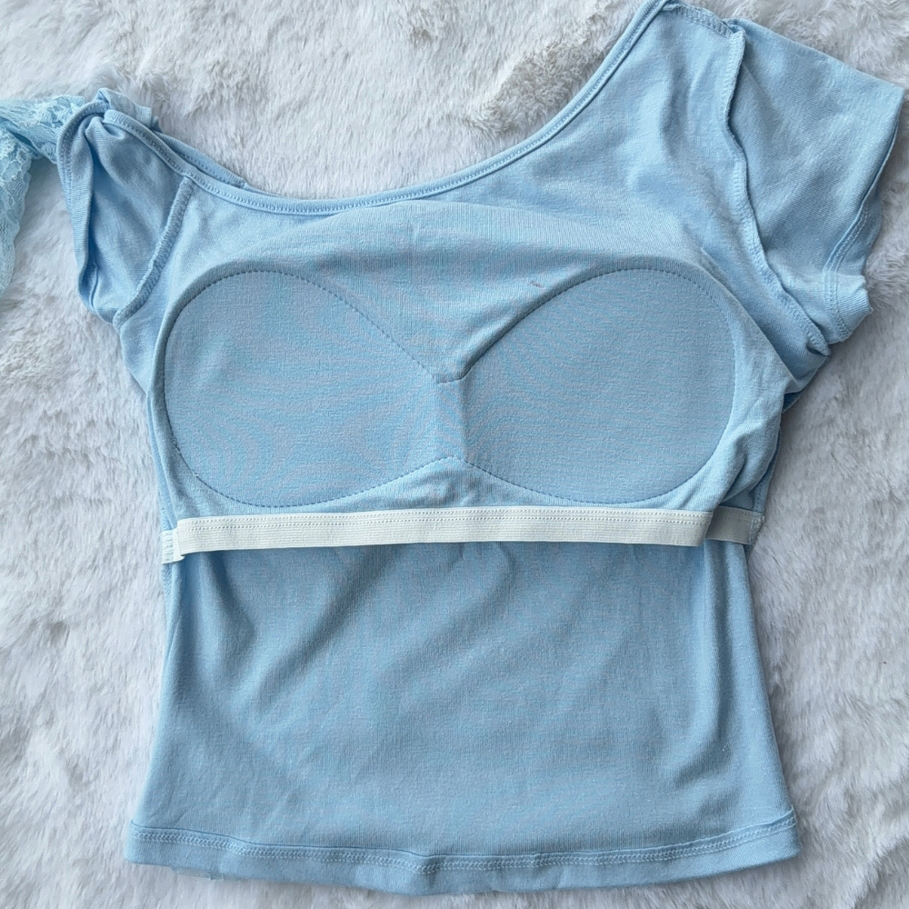 Baby Blue Ribbon Top