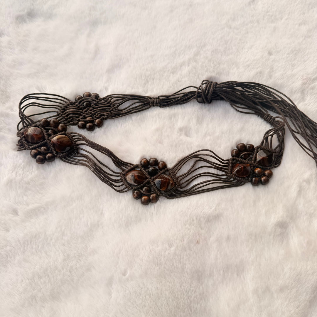 Bohemian Wooden Beaded Belt