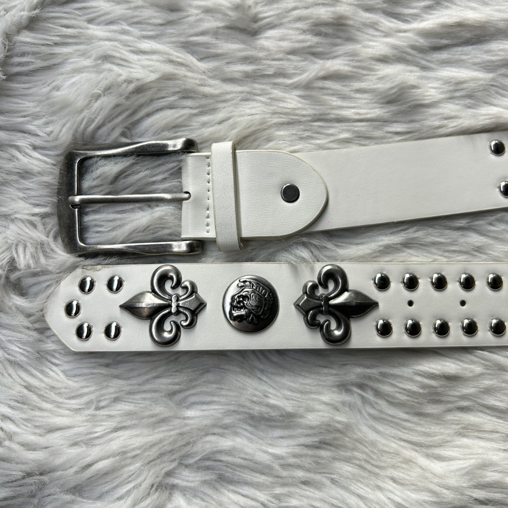 Chrome Syndicate Belt - Ivory