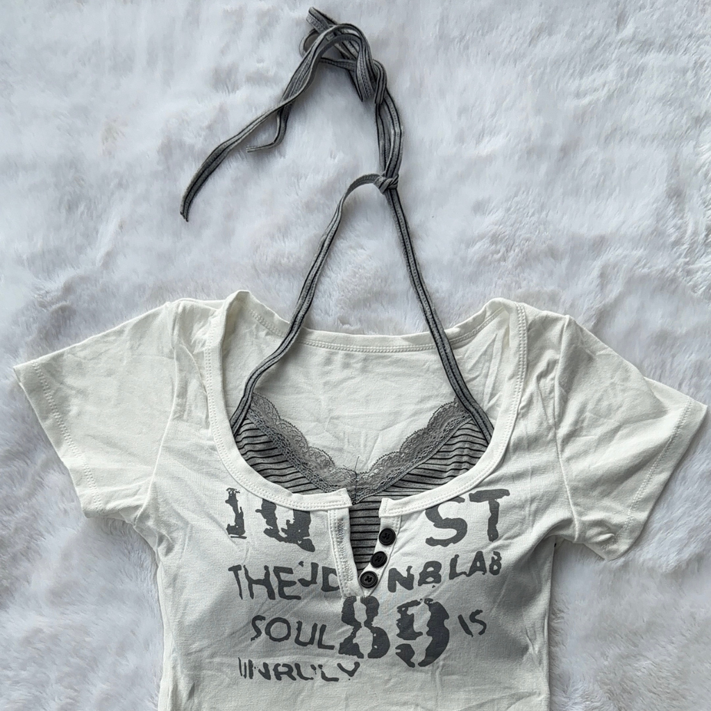 Backstreet Halter Top - White