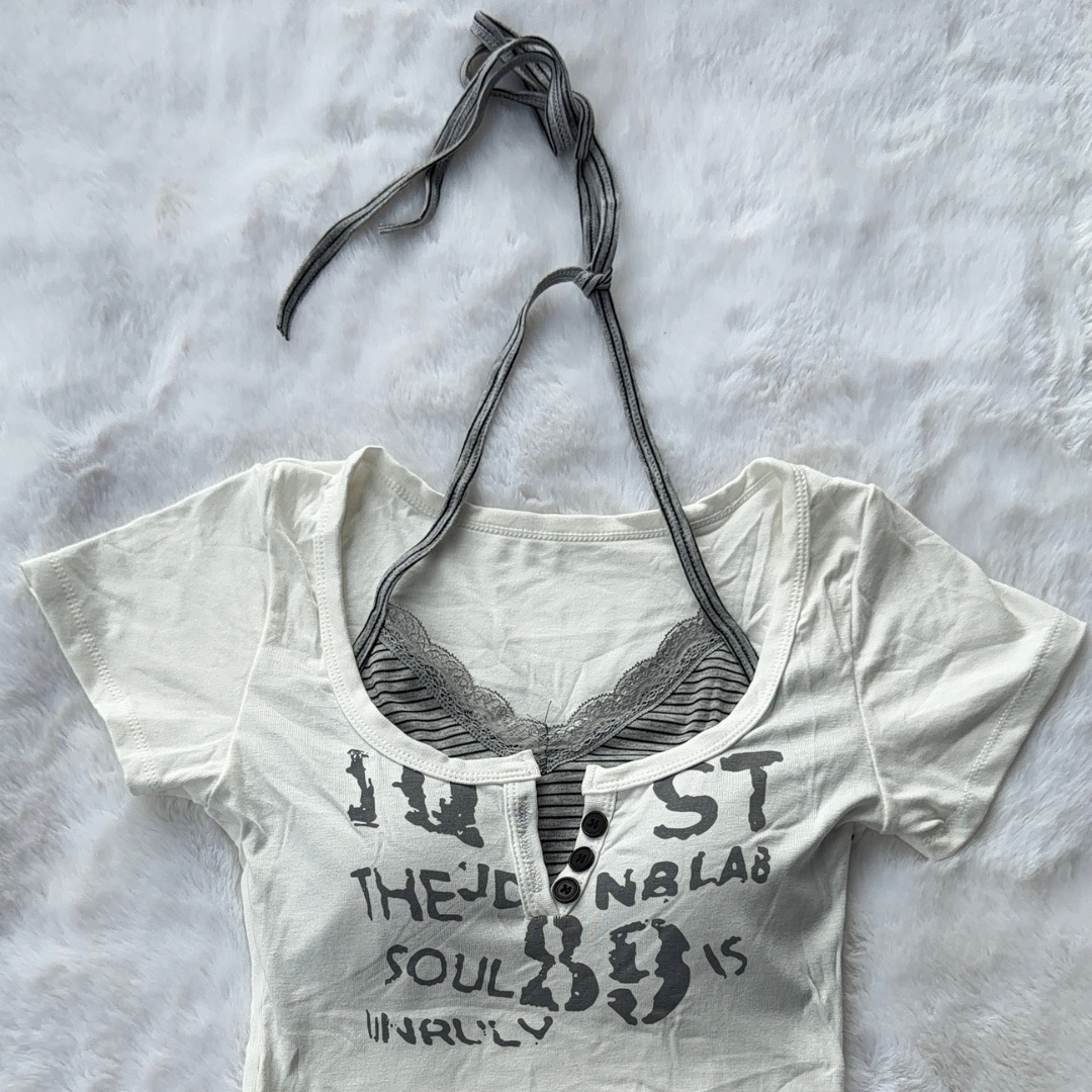 Backstreet Halter Top - White