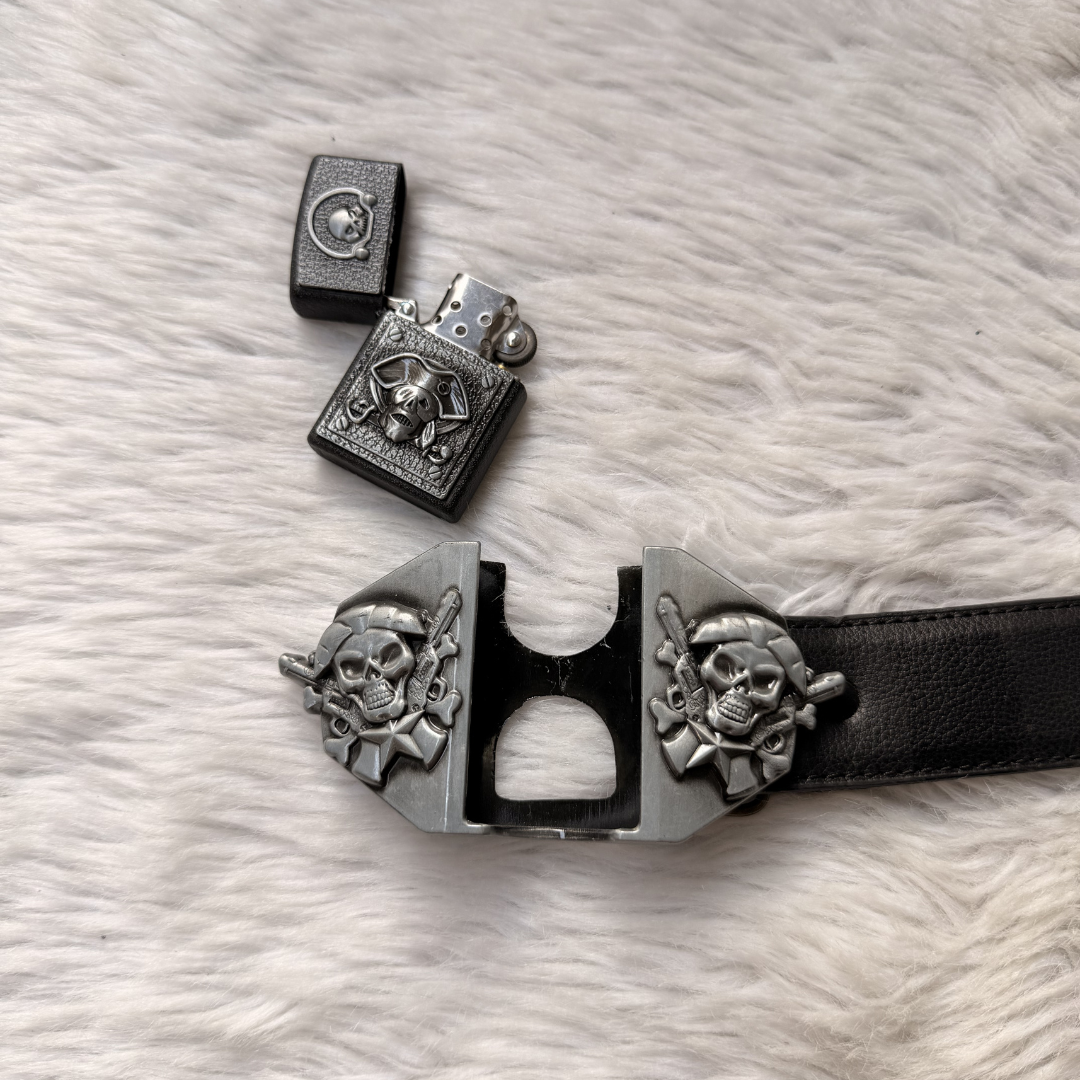 Blackfleet Skull Lighter Belt