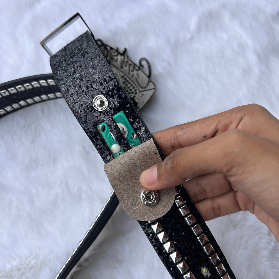 Punk Rules the World LED Studded Belt