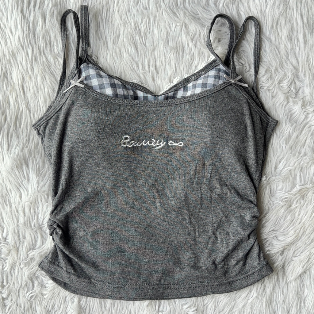 Charcoal Grey Beauty Layered Cami