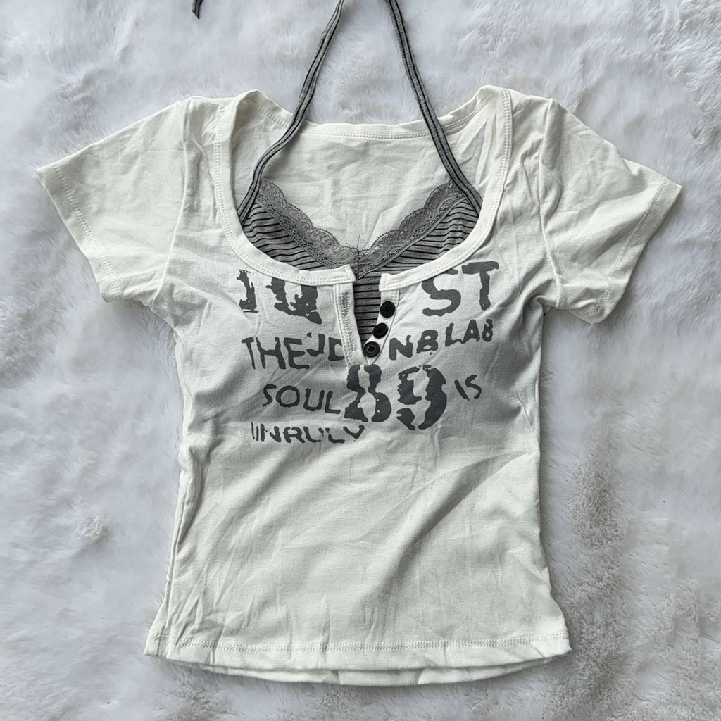 Backstreet Halter Top - White