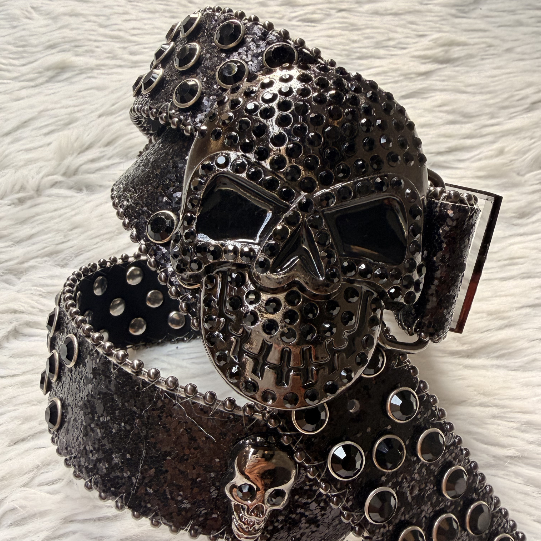 Obsidian Reaper Rhinestone Belt