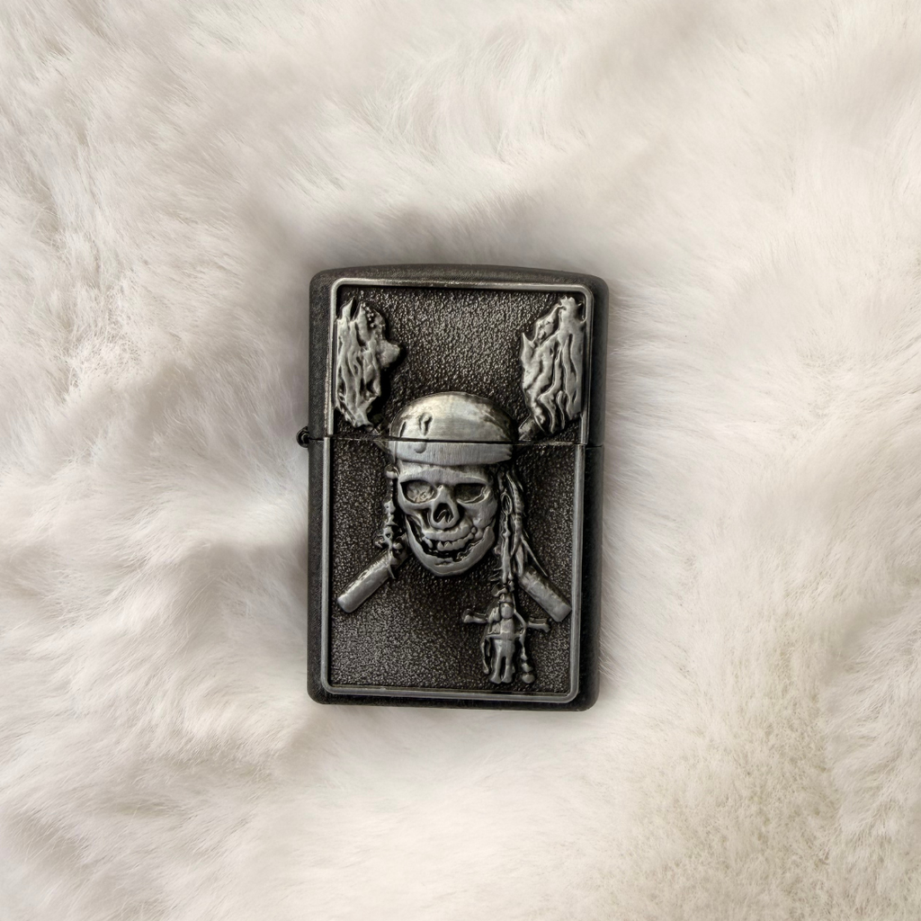 Warrior Skull Lighter Belt