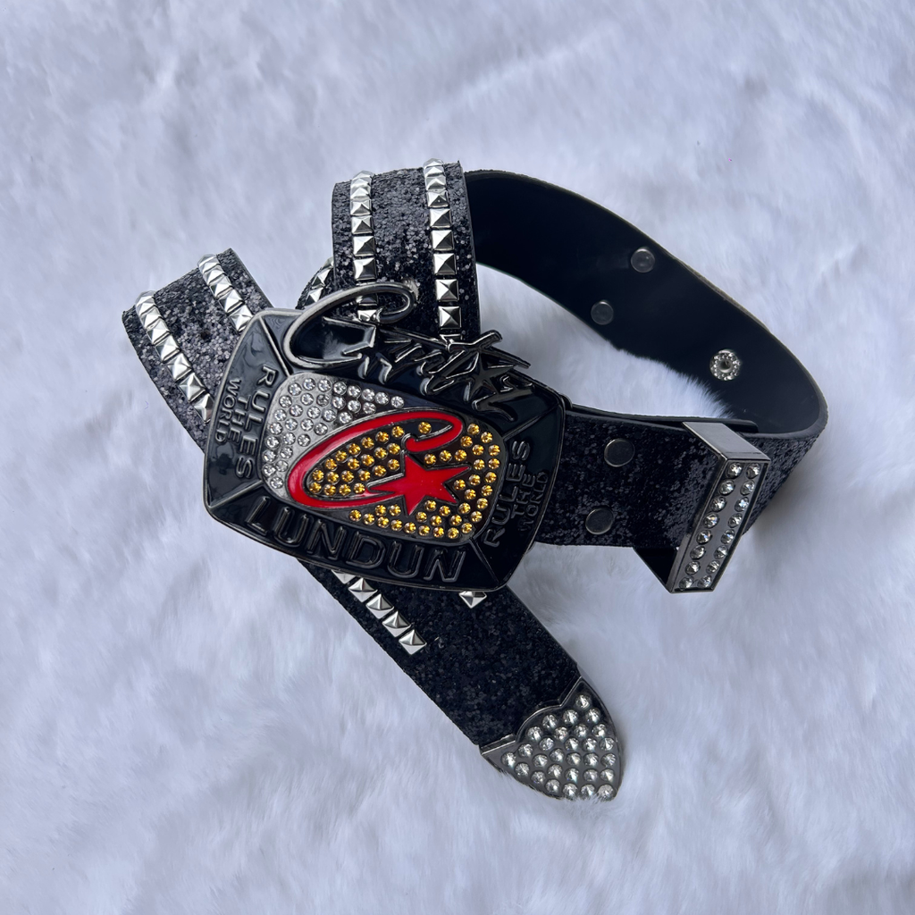 Punk Rules the World LED Studded Belt