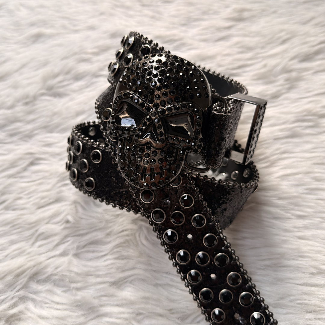 Obsidian Reaper Rhinestone Belt