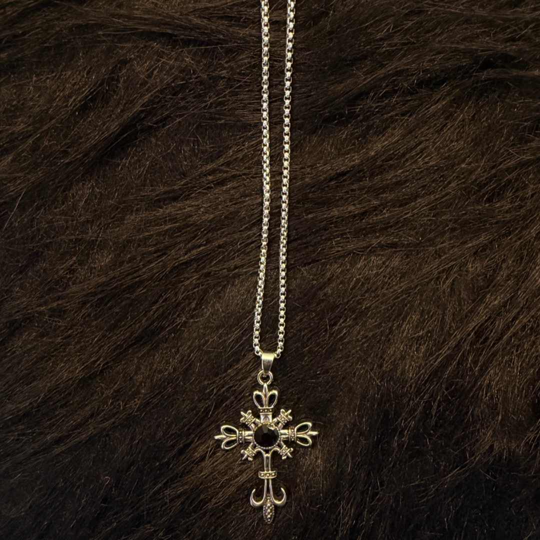 Obsidian Reign Pendant Necklace