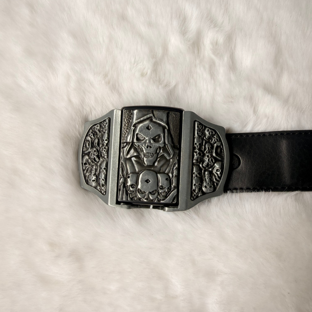 Skull Sentinal Lighter Belt