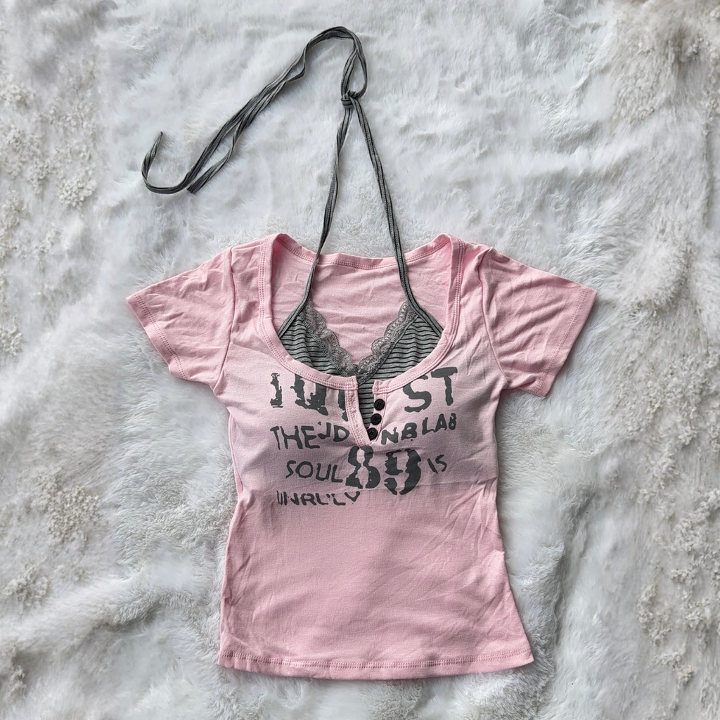 Backstreet Halter Top - Pink