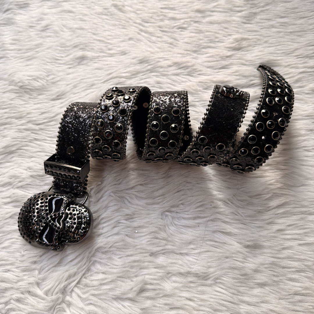 Obsidian Reaper Rhinestone Belt