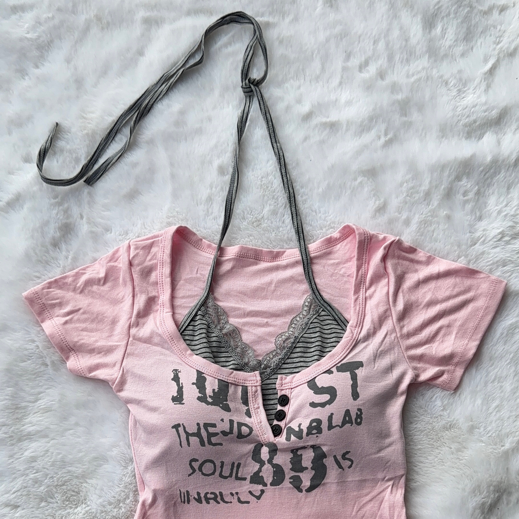 Backstreet Halter Top - Pink
