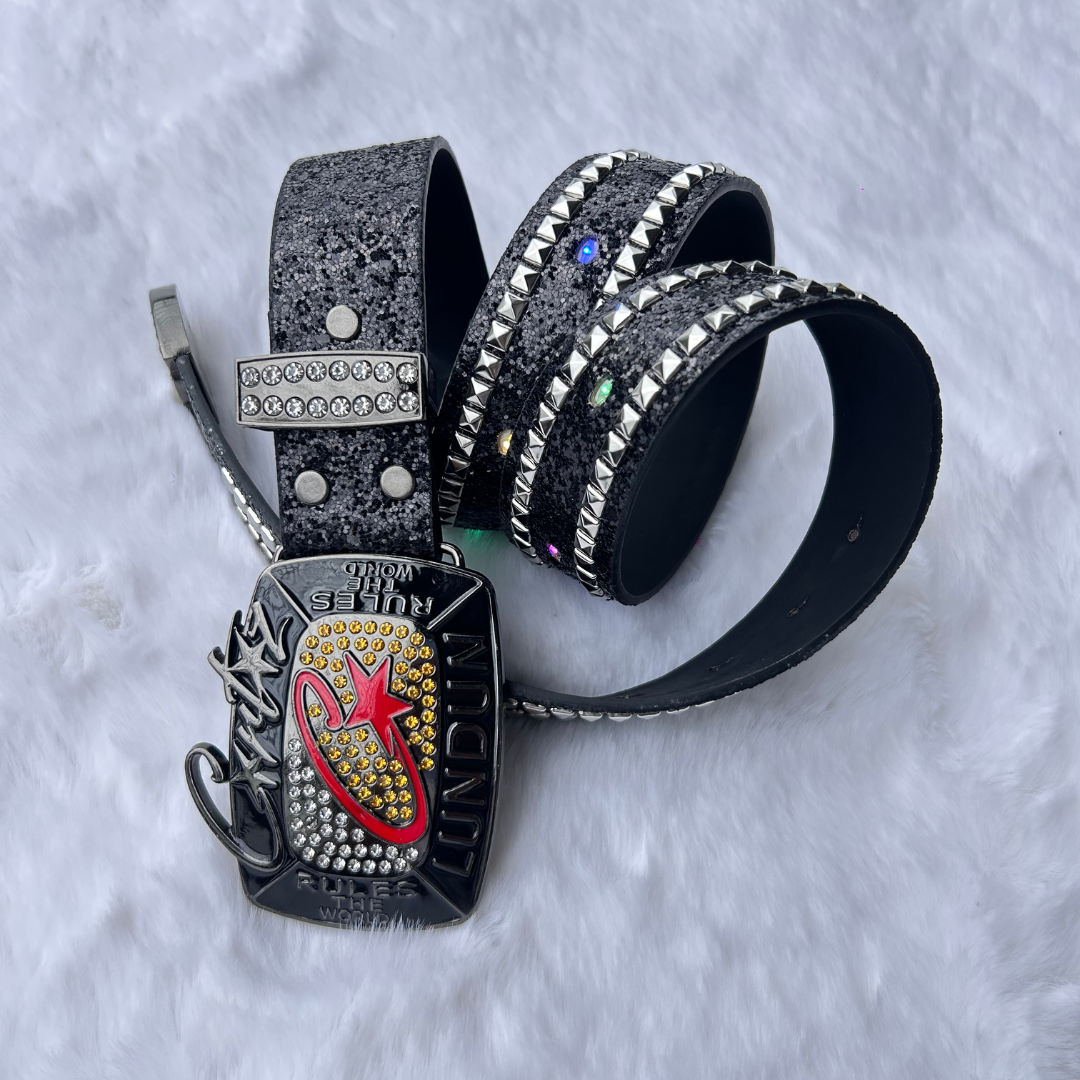 Punk Rules the World LED Studded Belt