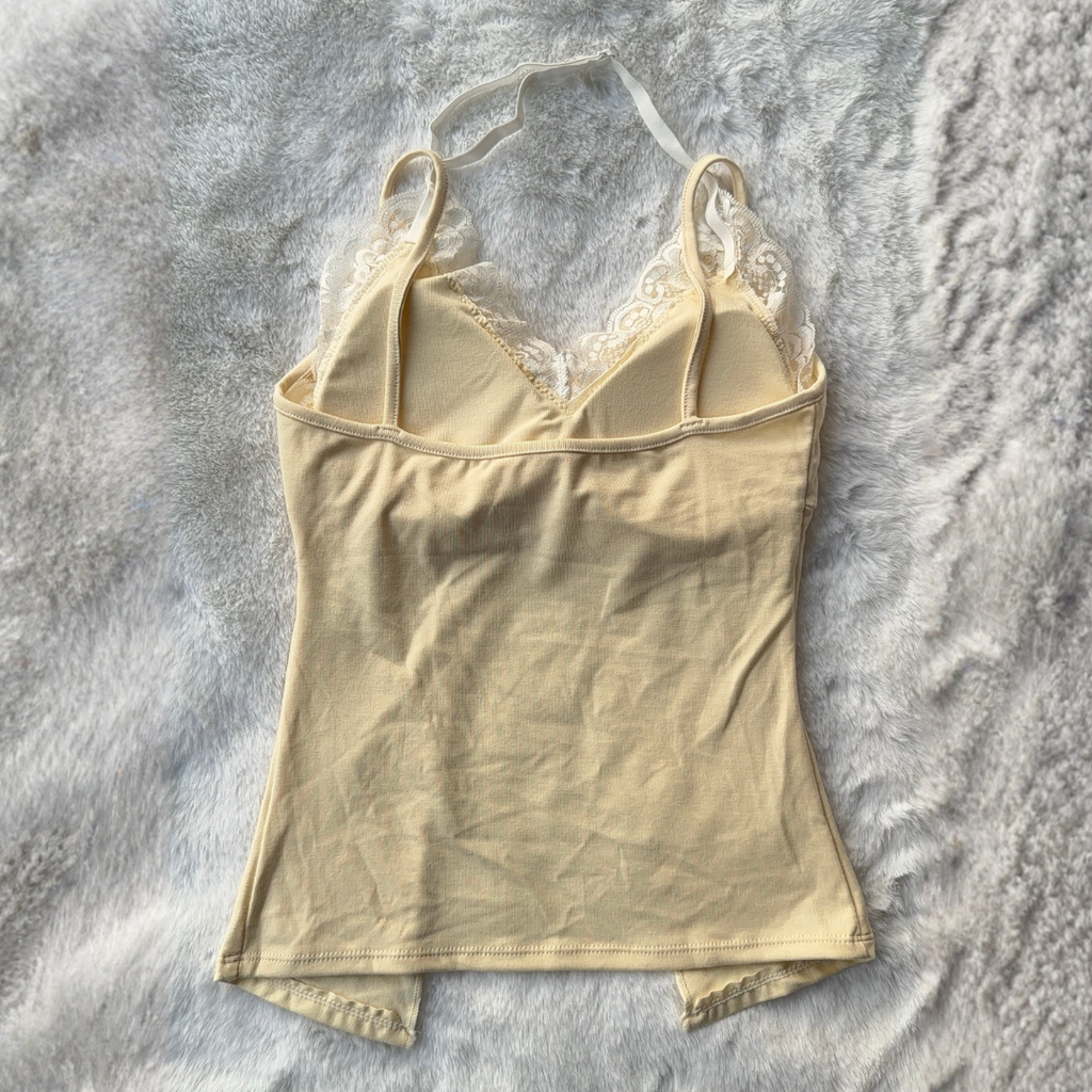 Buttercream Lace Halter Top