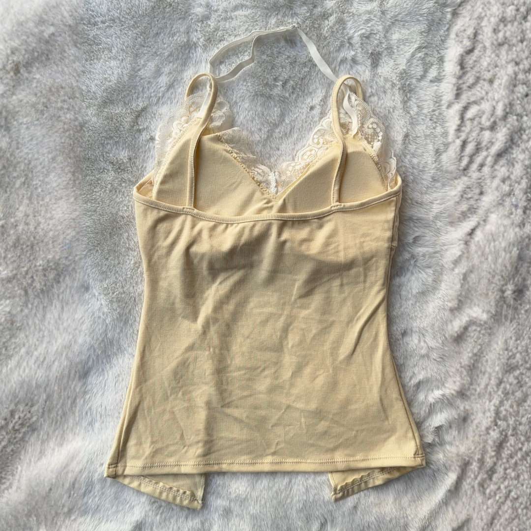 Buttercream Lace Halter Top