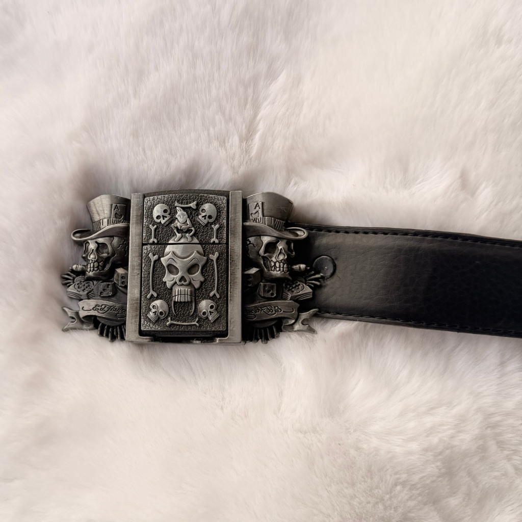 Cross Bones Lighter Belt
