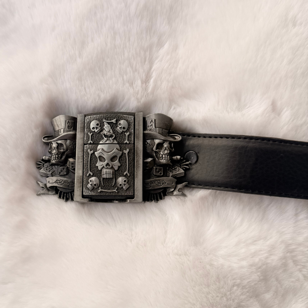 Cross Bones Lighter Belt