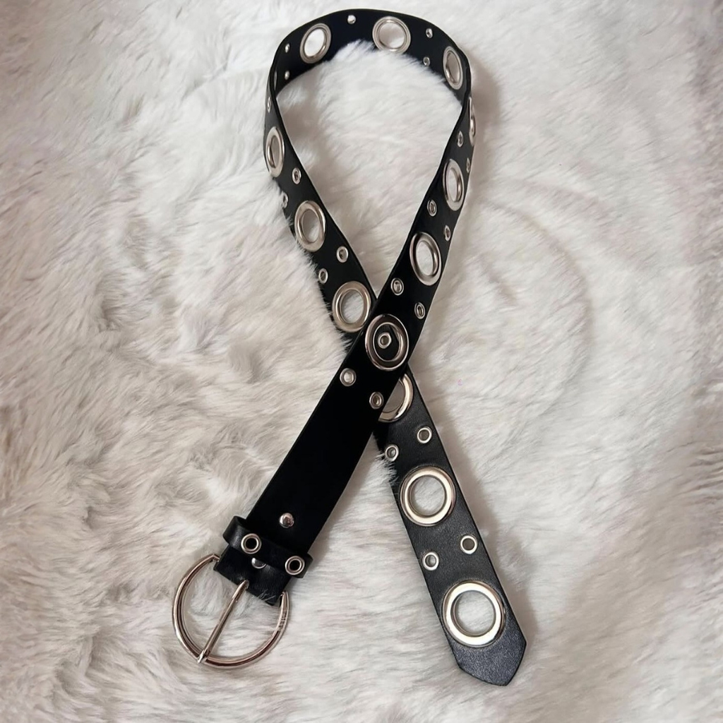 Black Double Hole Belt
