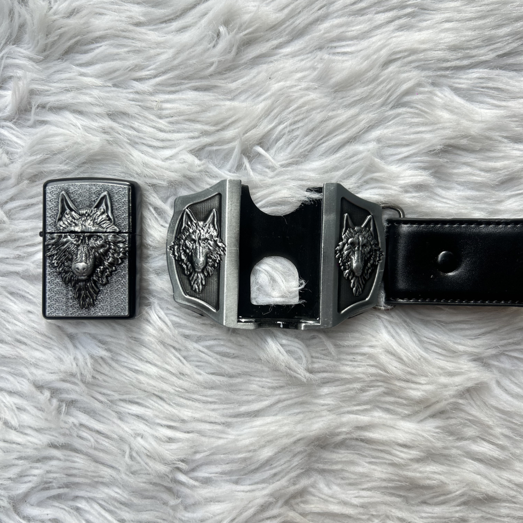 Lone Wolf Lighter Belt