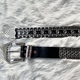 Black Rhinestone Belt