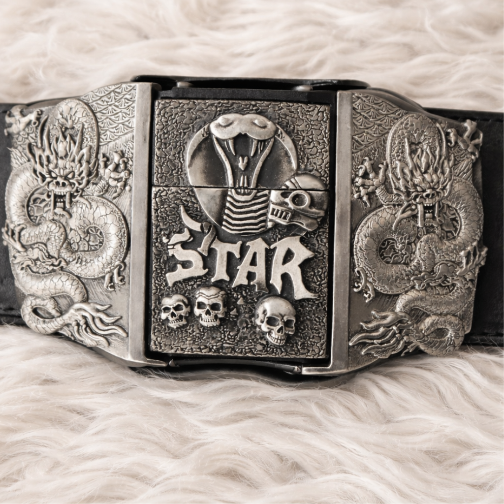 Serpent Crest Lighter Belt