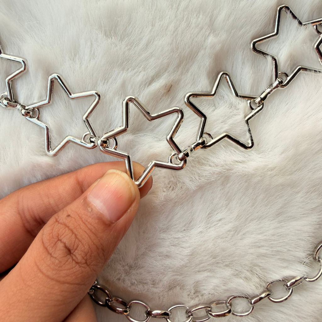 Silver Stars Waist Chain