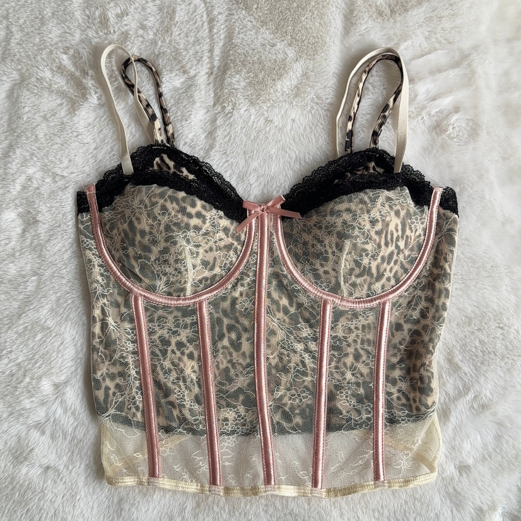 Leopard Lace Corset