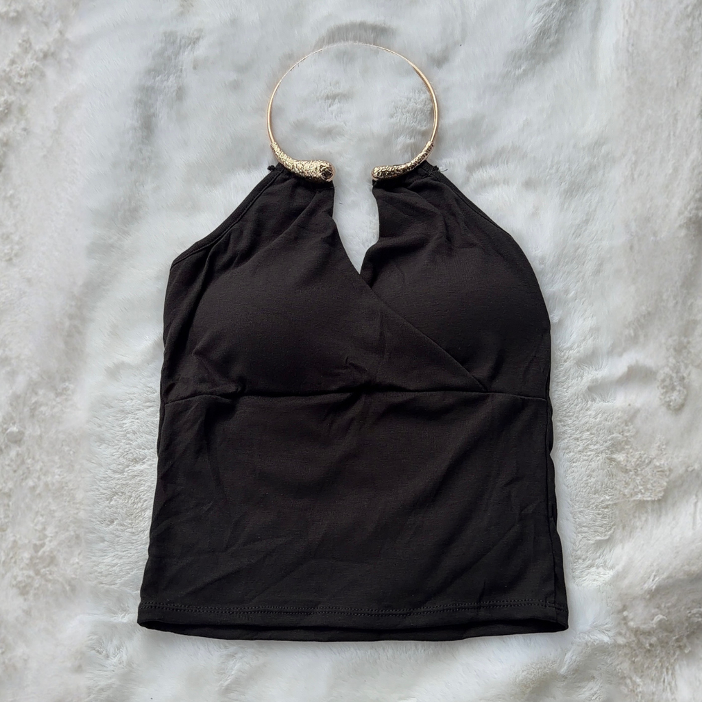Gold Halo Halter Top