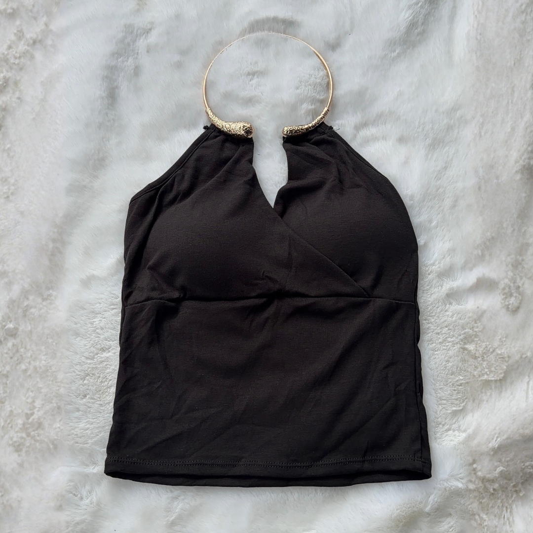 Gold Halo Halter Top