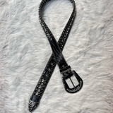 Black Chunky Stone Belt