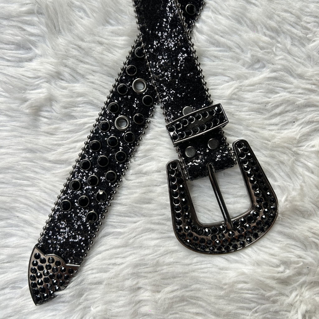 Obsidian Rhinestone Belt