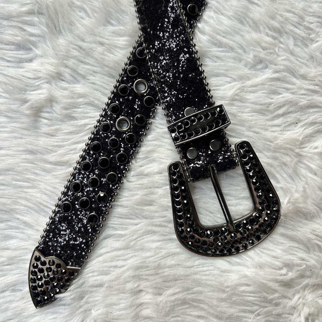 Obsidian Rhinestone Belt