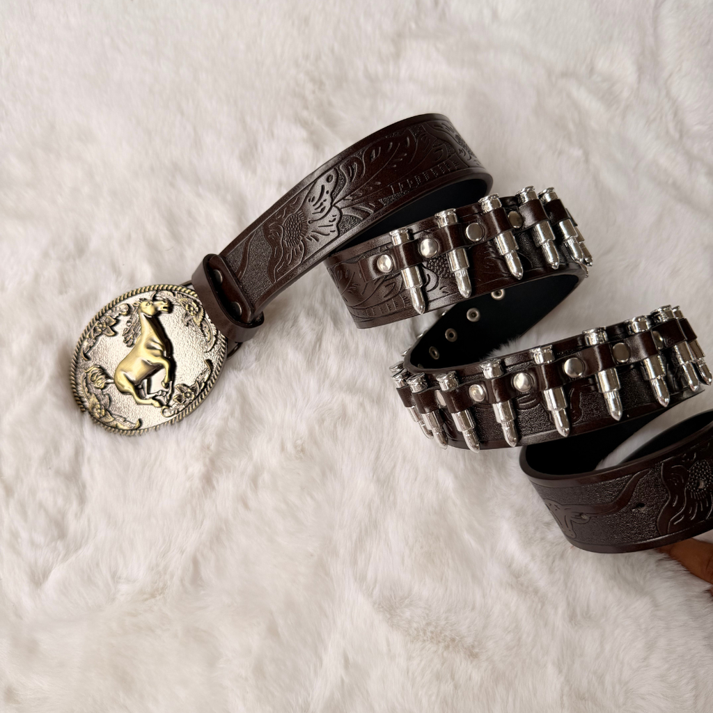 Golden Mustang Bullet Belt
