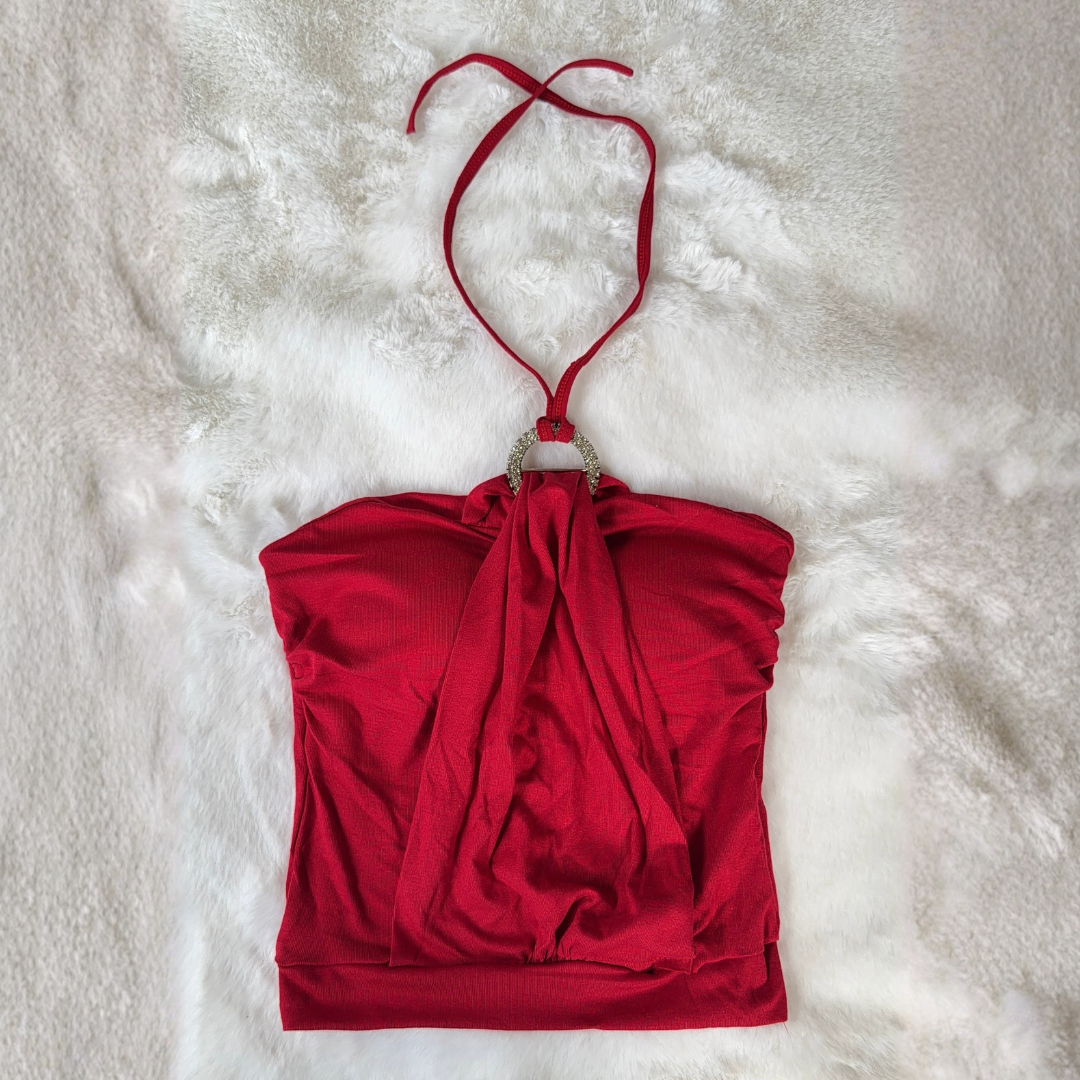 Velvet Flame Ring Halter(Padded)