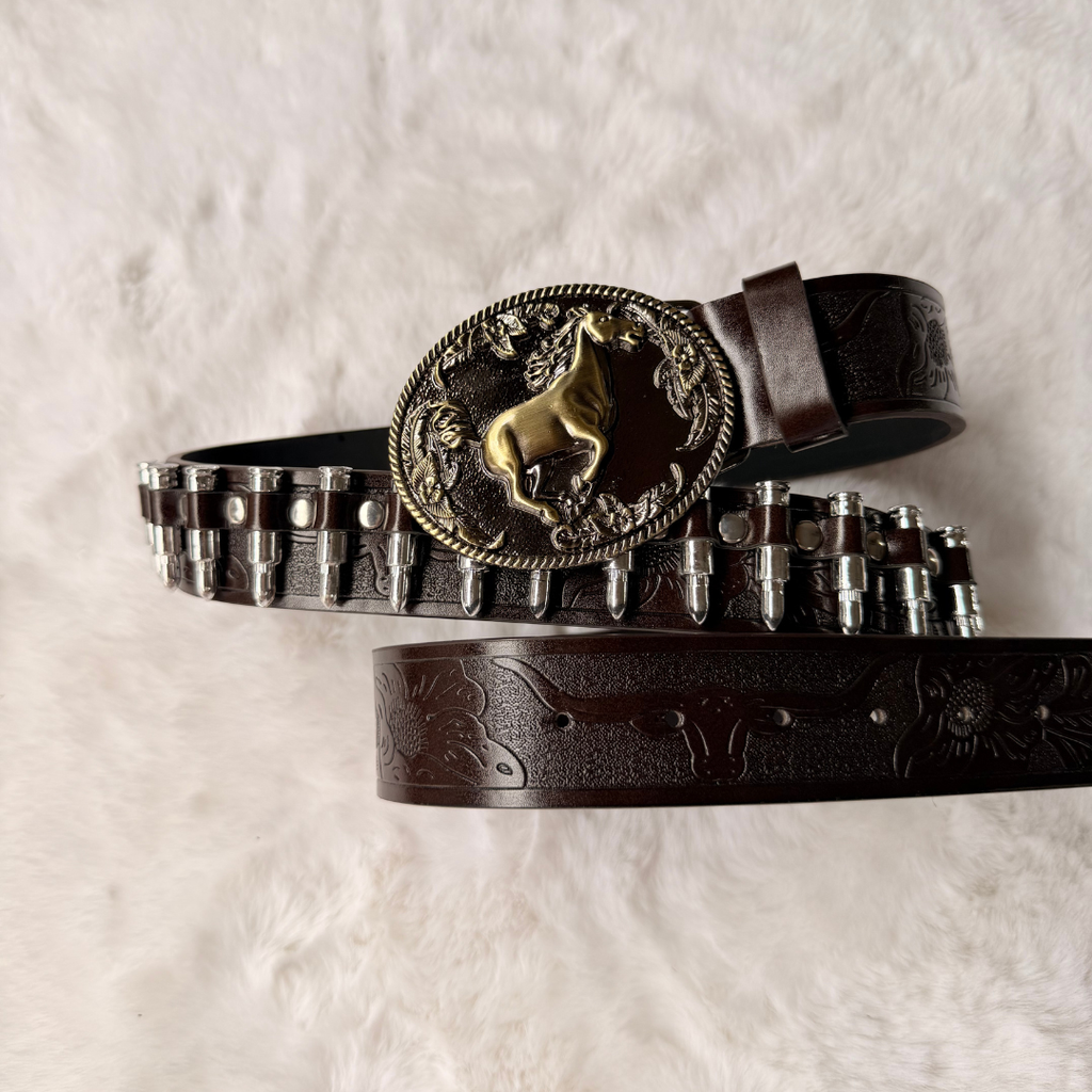 Golden Mustang Bullet Belt
