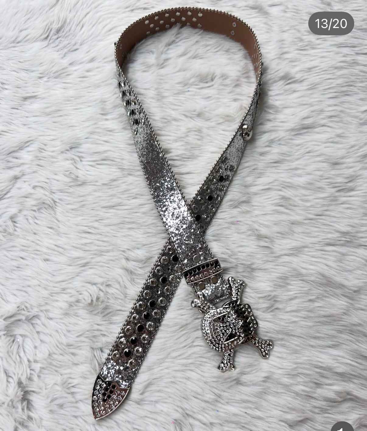 Silver Skull Rhinestone