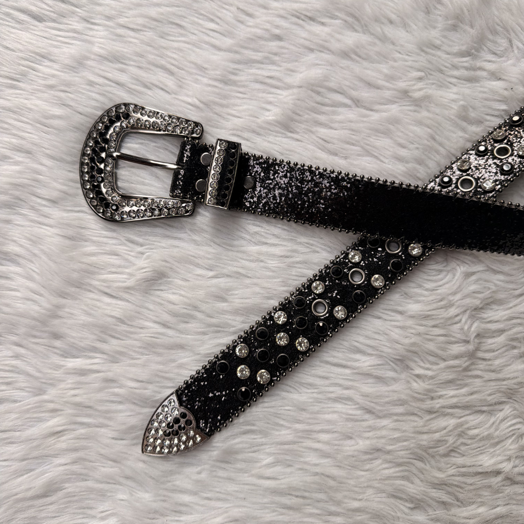 Noir Rhinestone Belt