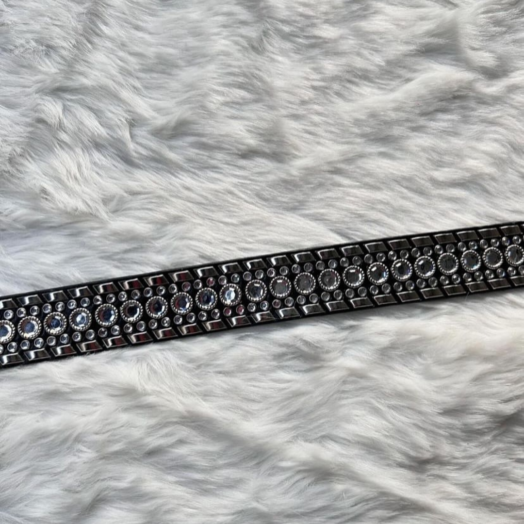 Black Rhinestone Belt
