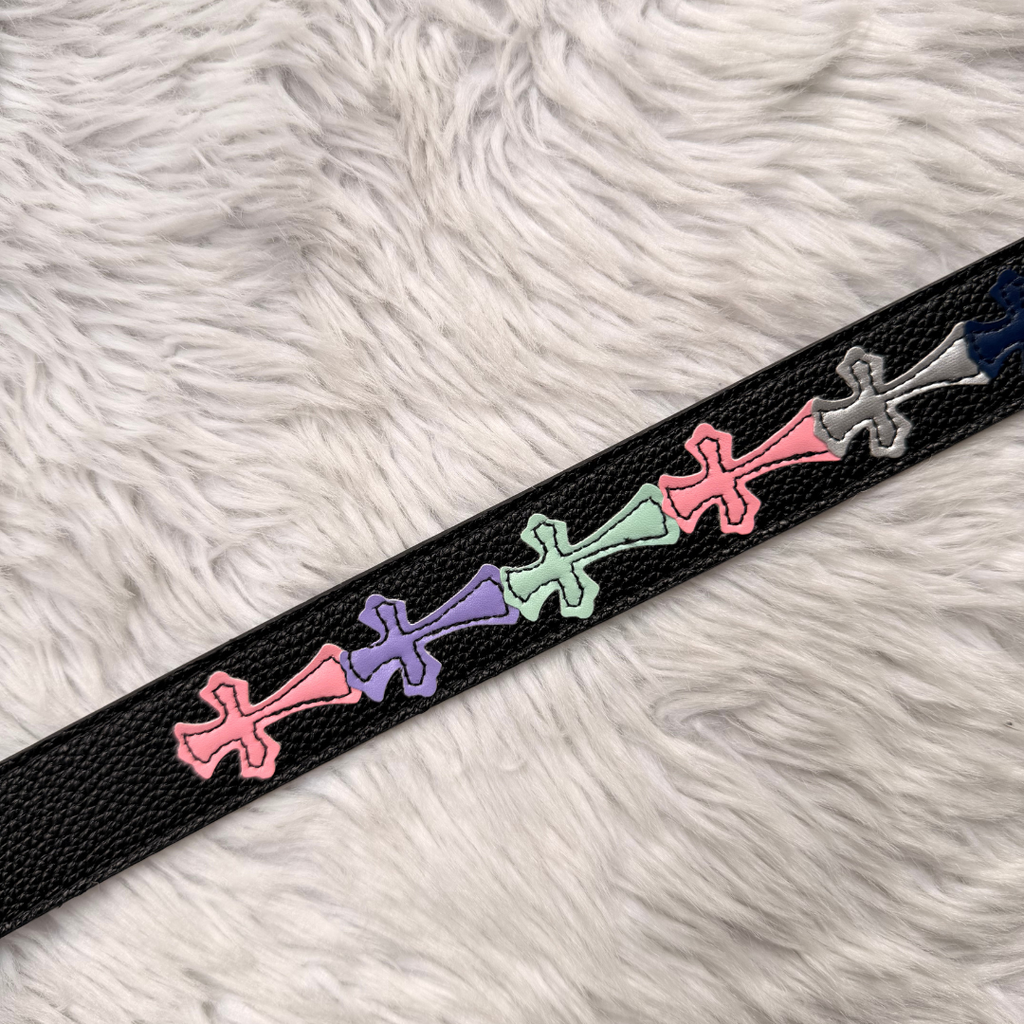 Colour Cross Chrome Heart Belt