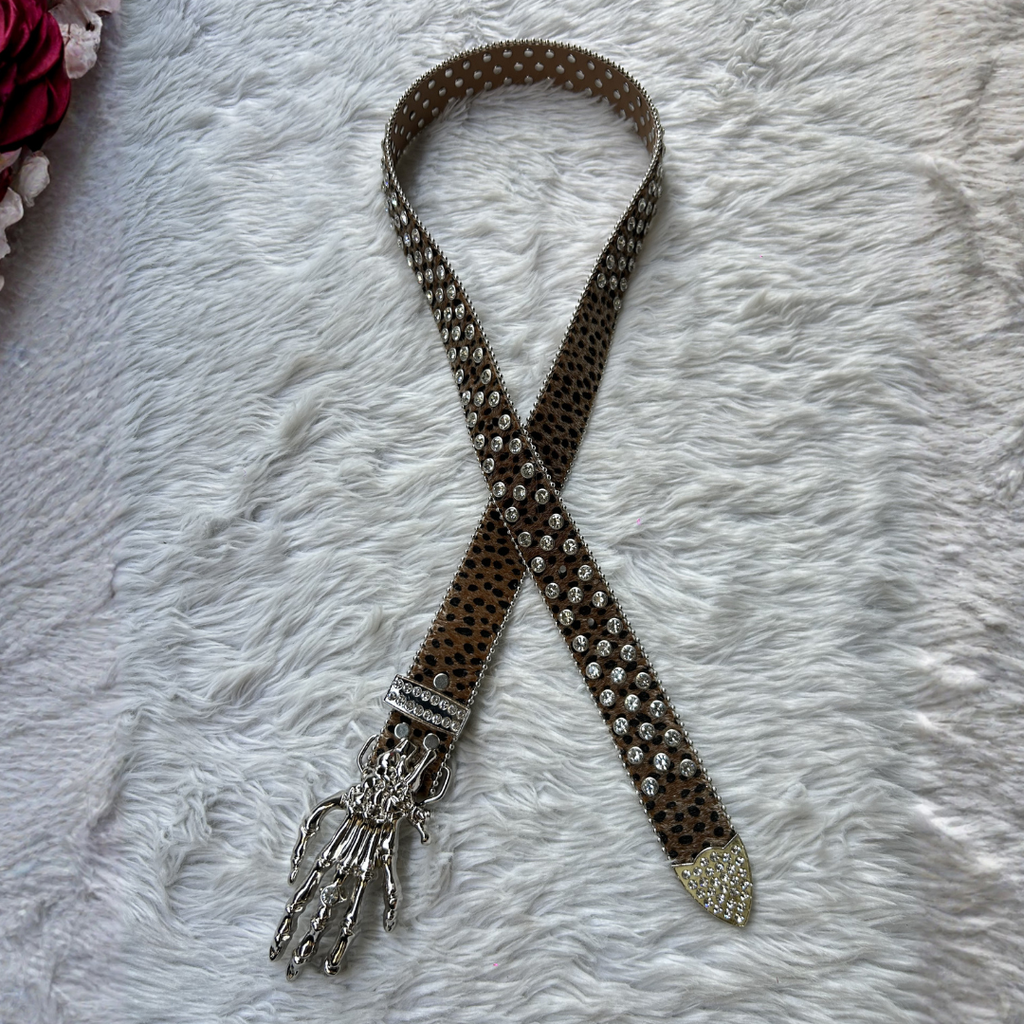 Cheetah print Skeleton Belt
